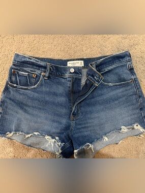 Abercrombie & Fitch Medium Blue Denim Shorts